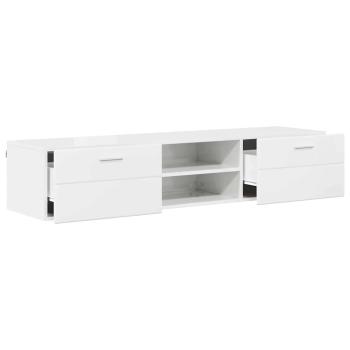 TV-Schränk mit Regal Betongrau 150 x 39 x 30 cm Holzwerkstoff