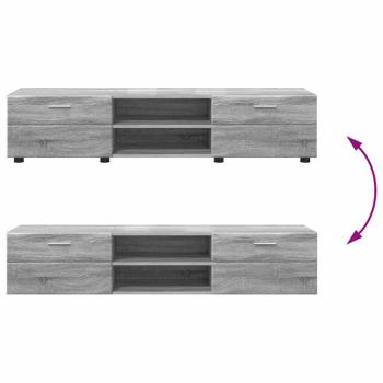 TV-Schränk mit Regal Grau Sonoma 150 x 39 x 30 cm Holzwerkstoff