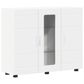 Sideboard mit Regal Weiß 55.5 x 29 x 100 cm Holzwerkstoff