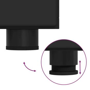 Sideboard mit Regal Schwarz 55.5 x 29 x 100 cm Holzwerkstoff