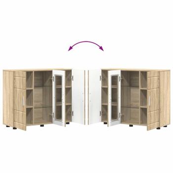 Sideboard mit Tür Sonoma Eiche 55.5 x 29 x 100 cm Holzwerkstoff