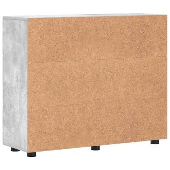 Sideboard mit Regal Betongrau 55.5 x 29 x 100 cm Holzwerkstoff