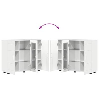 Sideboard Hochglanz-Weiß 55.5 x 29 x 100 cm Holzwerkstoff