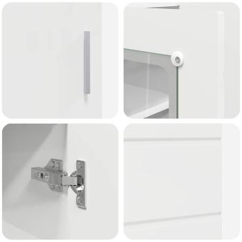 Sideboard Hochglanz-Weiß 55.5 x 29 x 100 cm Holzwerkstoff