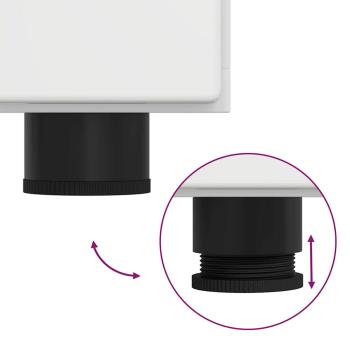 Sideboard Hochglanz-Weiß 55.5 x 29 x 100 cm Holzwerkstoff