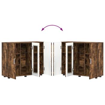 Sideboard mit Tür Räuchereiche 55.5 x 29 x 100 cm Holzwerkstoff