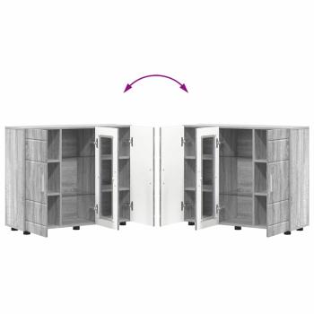 Sideboard mit Tür Grau Sonoma 55.5 x 29 x 100 cm Holzwerkstoff