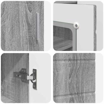 Sideboard mit Tür Grau Sonoma 55.5 x 29 x 100 cm Holzwerkstoff