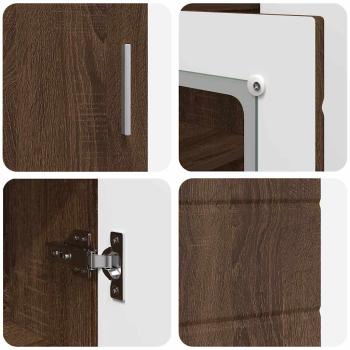 Sideboard mit Tür Braune Eiche 55.5 x 29 x 100 cm Holzwerkstoff