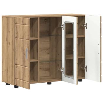 Sideboard Eiche handwerklich 55.5 x 29 x 100 cm Holzwerkstoff