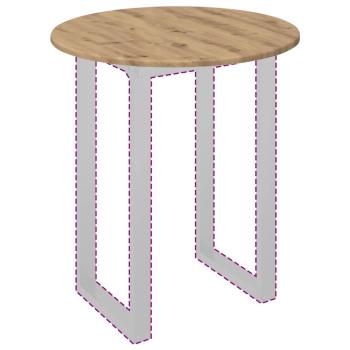 Tischplatte Eiche handwerklich 60 x 60 x 1.5 cm Holzwerkstoff