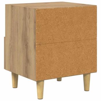 Nachttisch 2 pcs Eiche handwerklich 40 x 35 x 47,5 cm