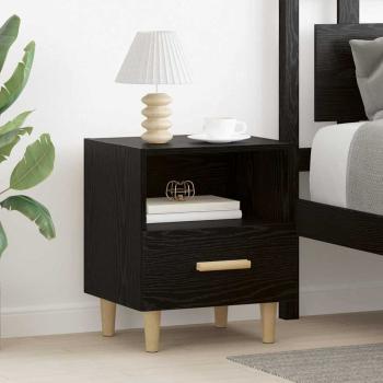 ARDEBO.de - Nachttisch 2 pcs Schwarze Eiche 40 x 35 x 47,5 cm Holzwerkstoff