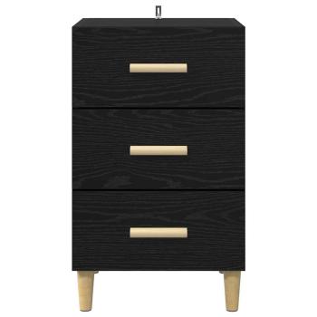 Nachttisch Schwarze Eiche 40 x 40 x 66 cm Holzwerkstoff