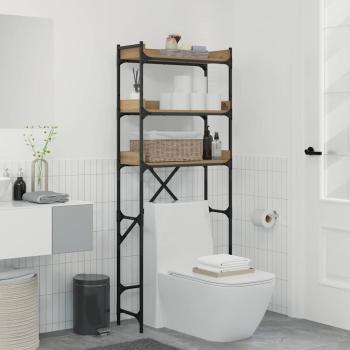 ARDEBO.de - Waschmaschinenregal mit Regal 67 x 25 x 163 cm Holzwerkstoff