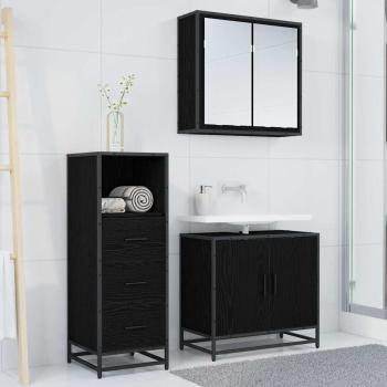 Badezimmer Schrank Schwarze Eiche 35 x 37,5 x 100 cm