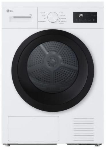 ARDEBO.de LG RT80B2 8kg EEK: D Wärmepumpentrockner, 60 cm breit, Restzeitanzeige, Kindersicherung, Automatikprogramme, weiß