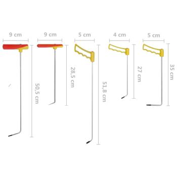 5-tlg. Ausbeulwerkzeug-Set Federstahl