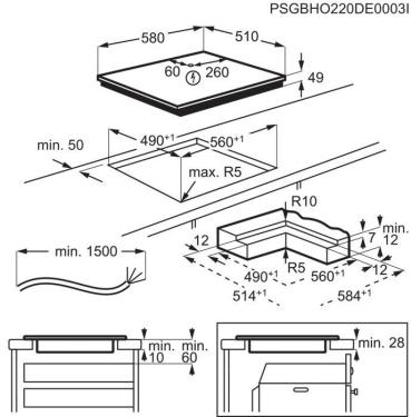 AEG TI64IB1FIZ Autarkes Induktionskochfeld, 58 cm breit, Slider Touch, Kindersicherung, Pausefunktion, Topferkennung, saphire matt Rahmenlos