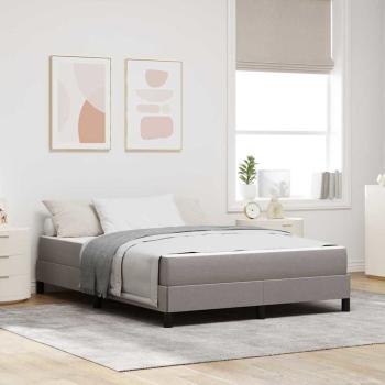 ARDEBO.de - Boxspringbett mit Matratze Taupe 140 x 190 cm Stoff