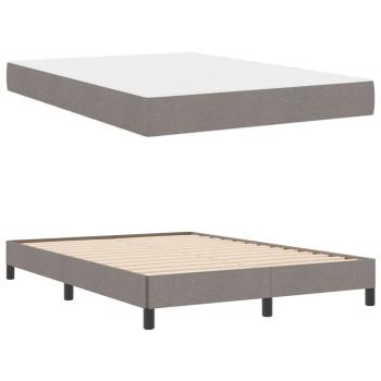 Boxspringbett mit Matratze Taupe 140 x 190 cm Stoff