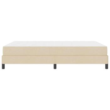 Boxspringbett mit Matratze Creme 140 x 190 cm Stoff