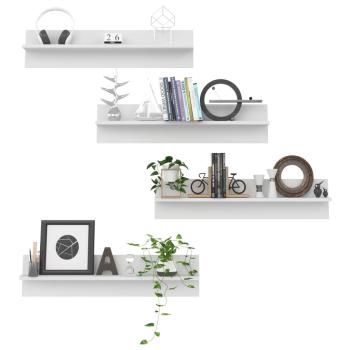 Wandregale 4 Stk. Weiß 80x11,5x18 cm Holzwerkstoff