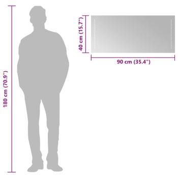 LED-Badspiegel 90x40 cm