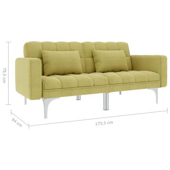 Schlafsofa Grün Stoff