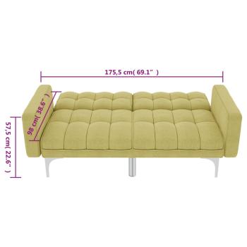 Schlafsofa Grün Stoff