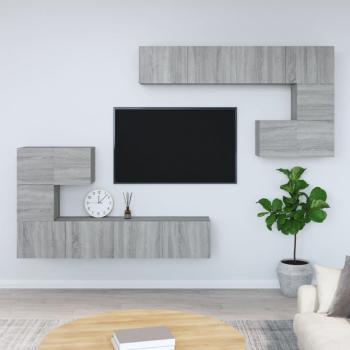 ARDEBO.de - TV-Wandschrank Grau Sonoma Holzwerkstoff