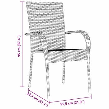 Garten Essgruppe 3 pcs Grau Pulverbeschichteter Stahl