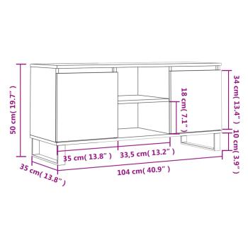 TV-Schrank Grau Sonoma 104x35x50 cm Holzwerkstoff