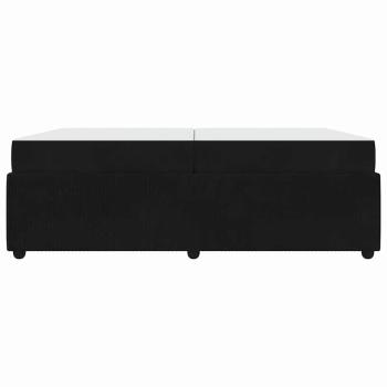 Bettgestell mit Matratze mit Matratze Schwarz 200 x 200 cm Samt