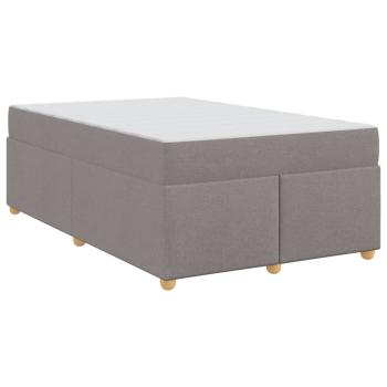 Bettgestell mit Matratze Taupe 120 x 190 cm Stoff