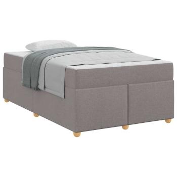 Bettgestell mit Matratze Taupe 120 x 190 cm Stoff