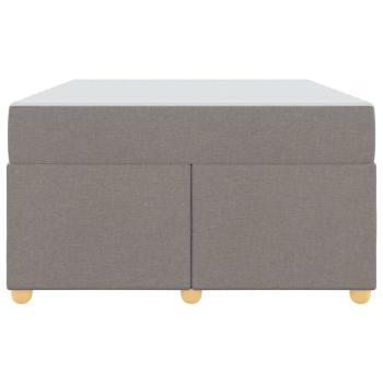 Bettgestell mit Matratze Taupe 120 x 190 cm Stoff