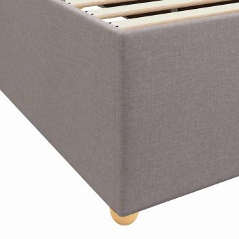 Bettgestell mit Matratze Taupe 120 x 190 cm Stoff