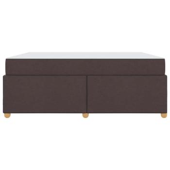 Bettgestell mit Matratze Dunkelbraun 180 x 200 cm Stoff