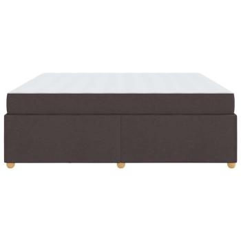 Bettgestell mit Matratze Dunkelbraun 180 x 200 cm Stoff