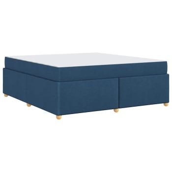 Bettgestell mit Matratze Blau 180 x 200 cm Stoff