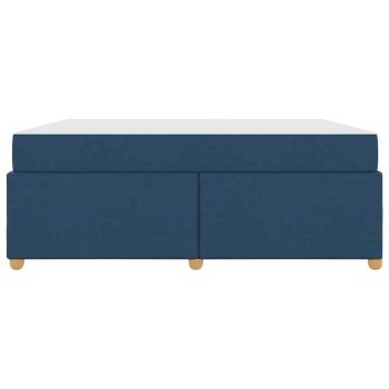 Bettgestell mit Matratze Blau 180 x 200 cm Stoff