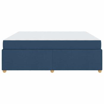 Bettgestell mit Matratze Blau 180 x 200 cm Stoff