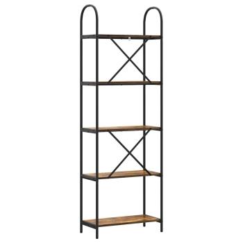 Regal Räuchereiche 60 x 30 x 183 cm Holzwerkstoff