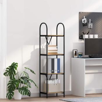 ARDEBO.de - Regal Eiche handwerklich 40 x 30 x 146 cm Holzwerkstoff