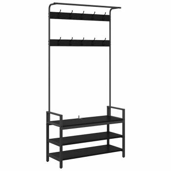 Kleiderständer Schwarze Eiche 95 x 34 x 184 cm Holzwerkstoff