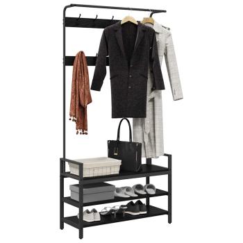 Kleiderständer Schwarze Eiche 95 x 34 x 184 cm Holzwerkstoff