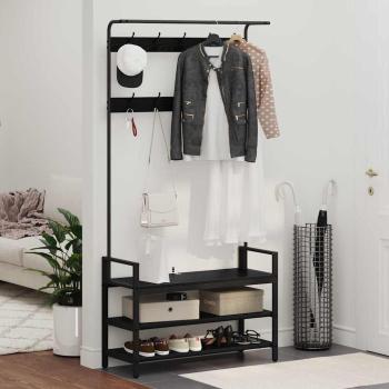 Kleiderständer Schwarze Eiche 95 x 34 x 184 cm Holzwerkstoff