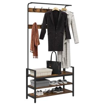 Kleiderständer Räuchereiche 95 x 34 x 184 cm Holzwerkstoff