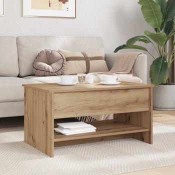 Couchtisch Eiche handwerklich 80 x 50.5 x 41.5 cm Holzwerkstoff